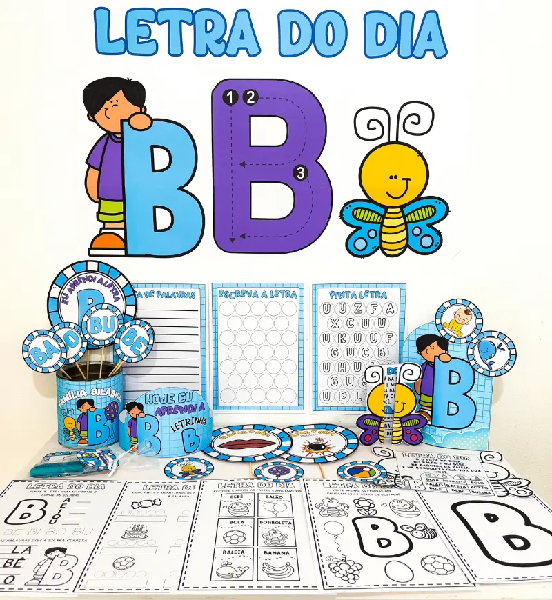 Kit Letra B em PDF: recursos lúdicos para alfabetização — capa do material