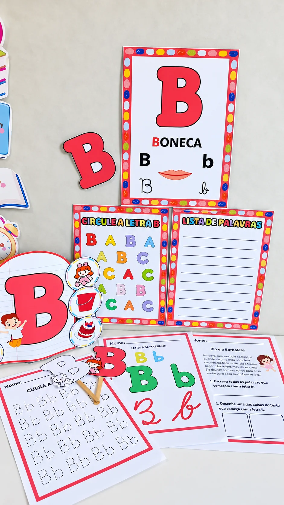 Kit Letra B para Alfabetização – Atividades e Recursos em PDF — Alfabetização para Educação Infantil: Kit Letra B para…