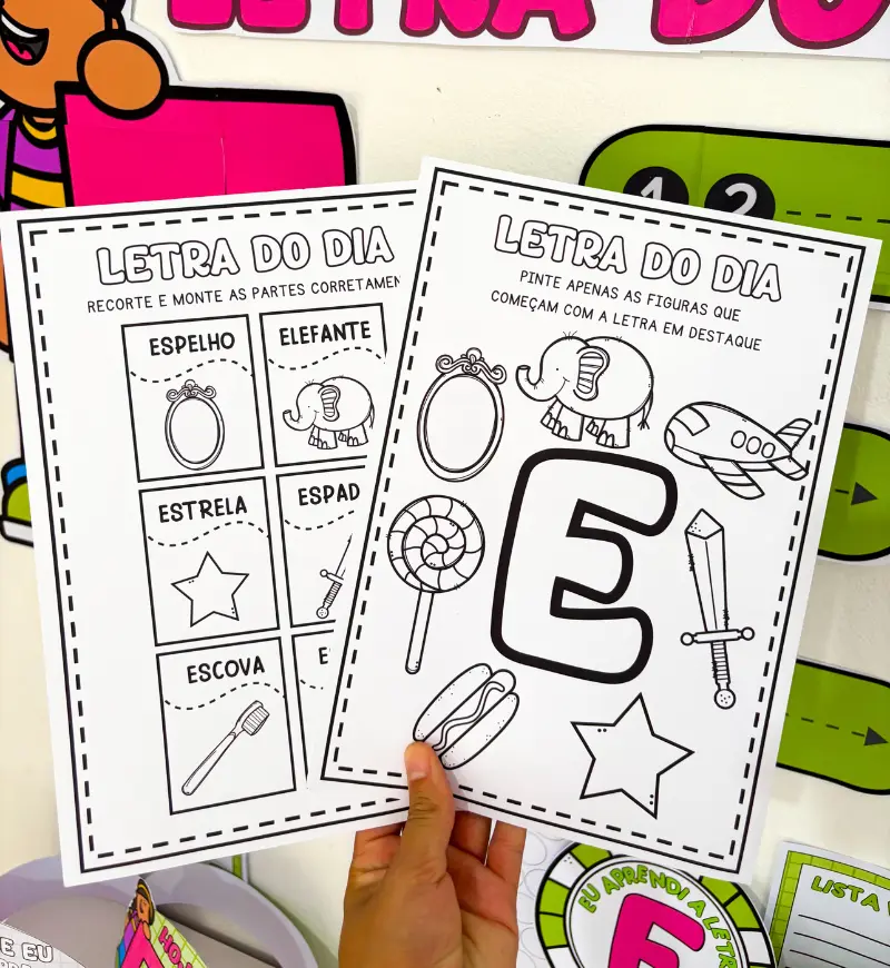 Kit Letra E em PDF: atividades e recursos para alfabetização — amostra 3: Como usar o kit em sala de aula