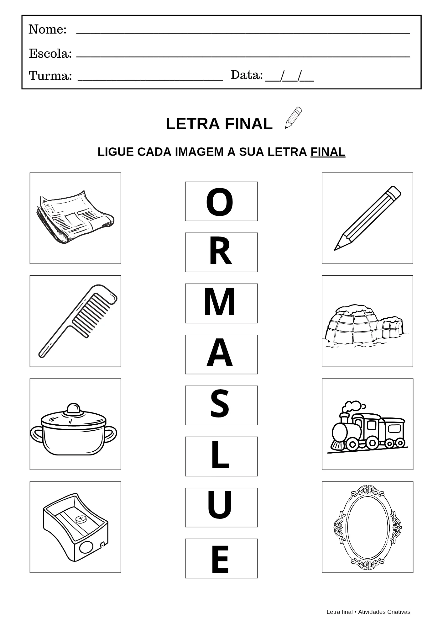 Kit Letra Final – Atividades de Alfabetização — amostra 2: O Kit Letra Final foi desenvolvido para ajudar as crianças a…