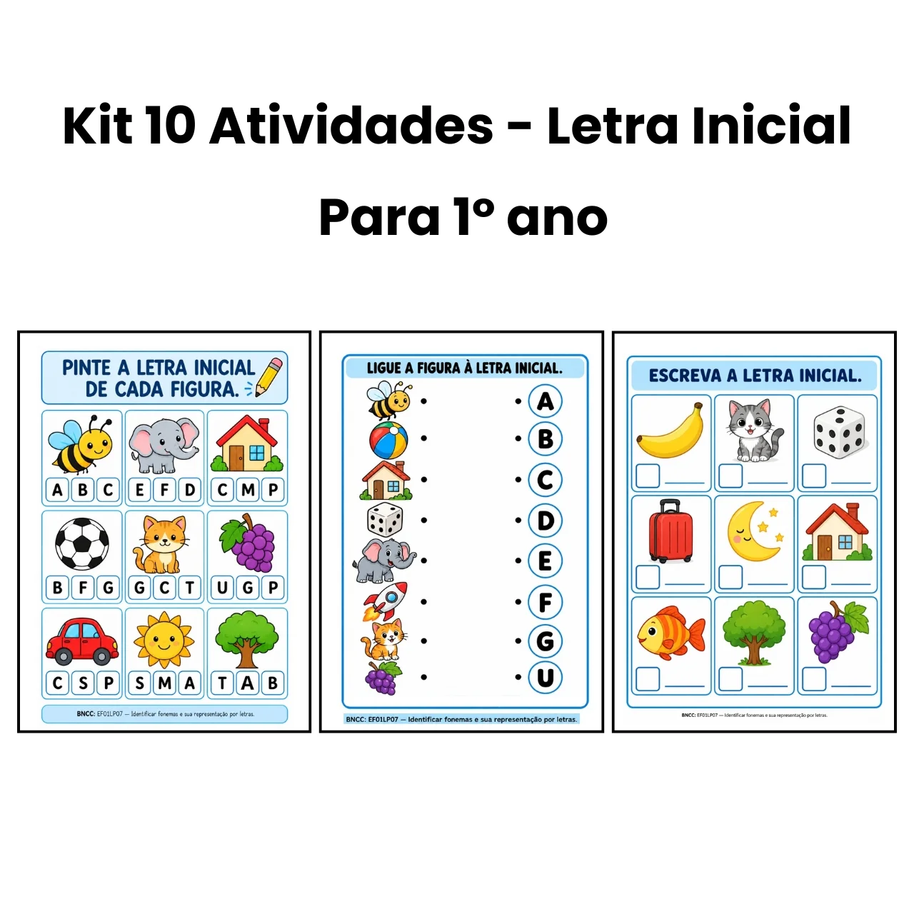 Kit Letra Inicial – 10 Atividades de Alfabetização para o 1º Ano — amostra 3: Para quem é indicado