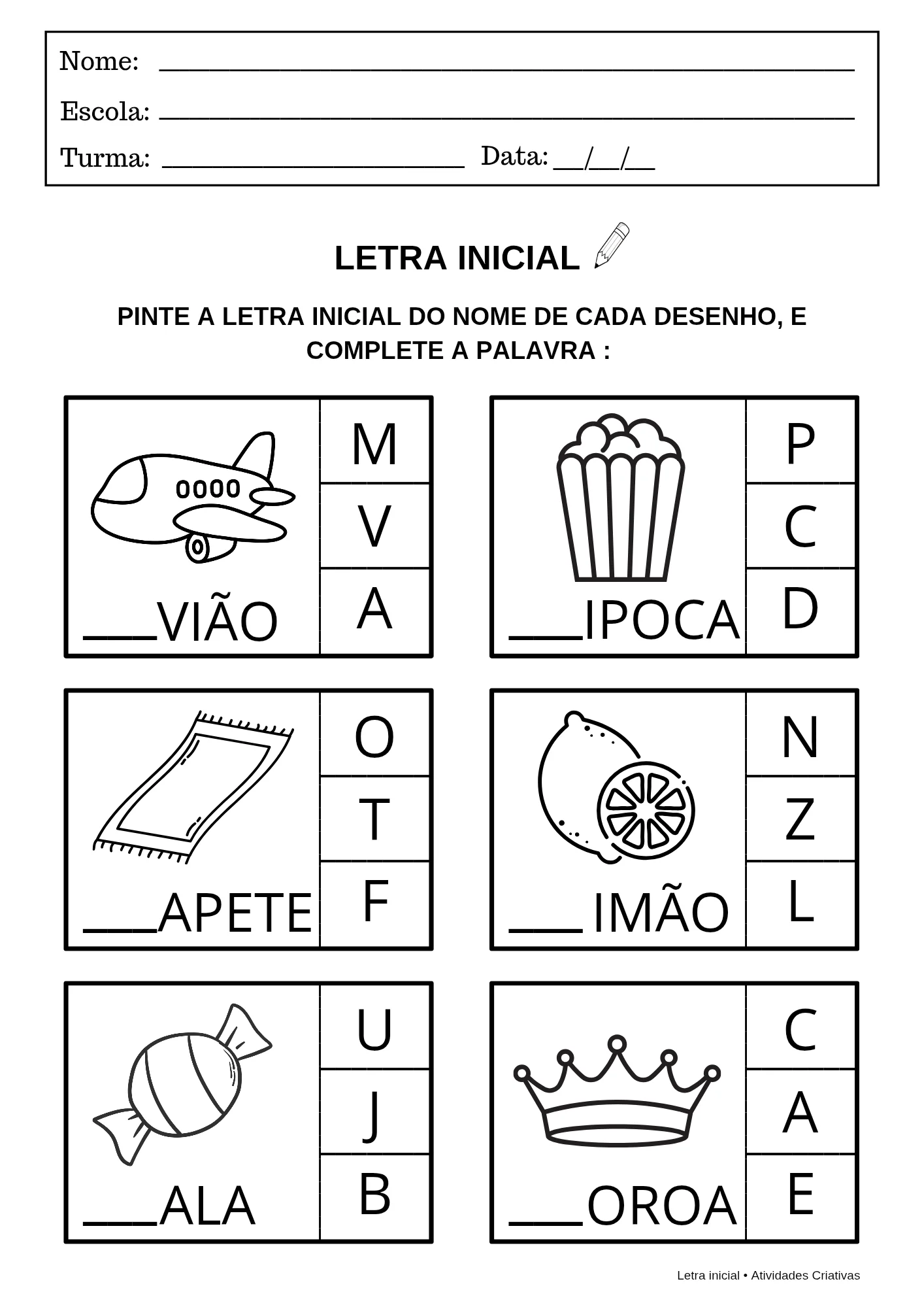 📚 Kit Letra Inicial | Atividades de Alfabetização — amostra 1: Kit Letra Inicial foi desenvolvido para auxiliar as…
