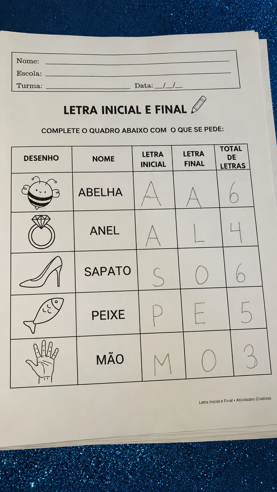 Kit Letra Inicial e Final | Atividades em PDF para Imprimir — amostra 3: Torne o processo de alfabetização mais divertido e…