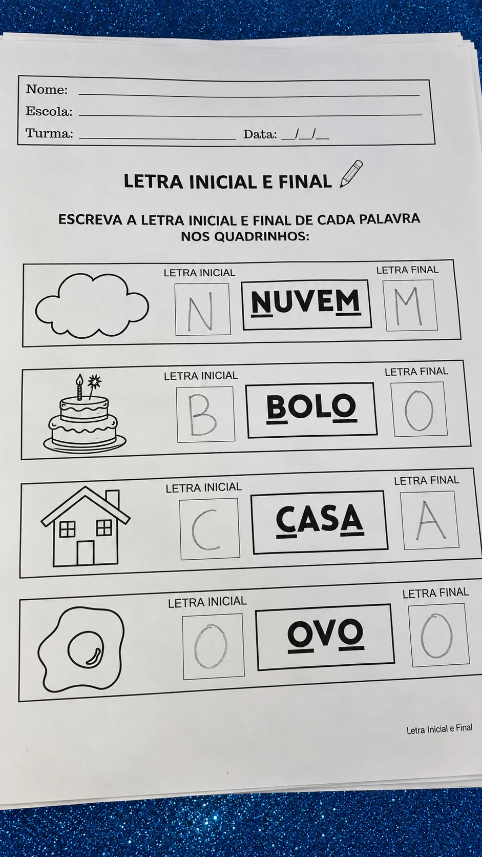 Kit Letra Inicial e Final | Atividades em PDF para Imprimir — amostra 5: Torne o processo de alfabetização mais divertido e…