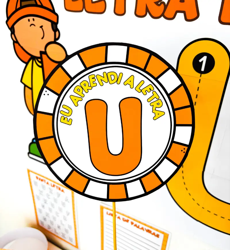 Kit Letra U em PDF: recursos para uma alfabetização lúdica — amostra 6: Explore a letra U com poemas, imagens, traçado e…