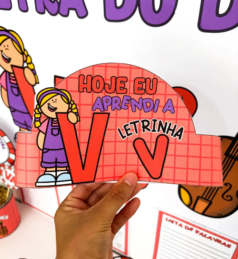 Kit Letra V – PDF para Imprimir | Alfabetização — amostra 5: O Kit da Letra V foi criado para transformar a apresentação da…