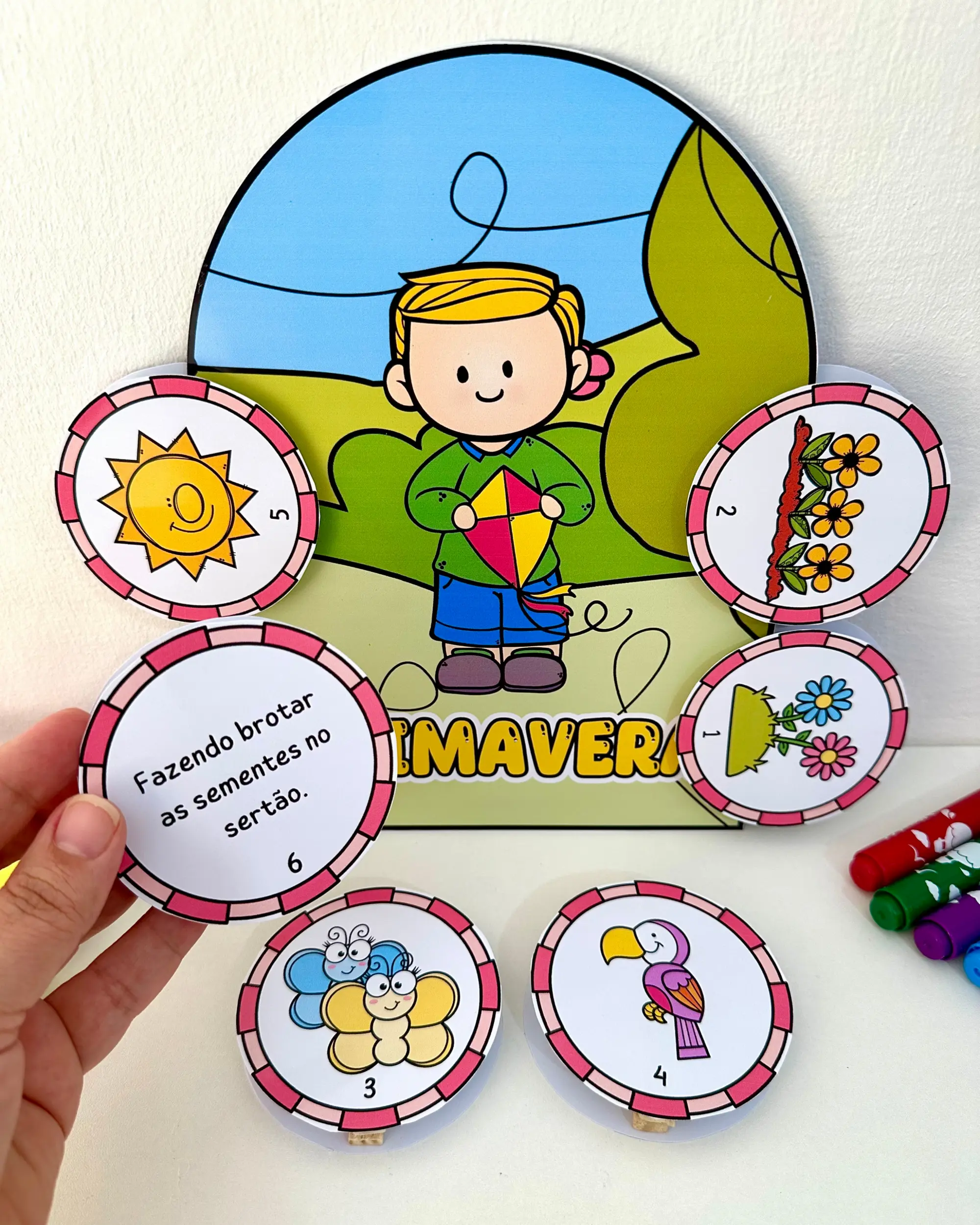 Kit Luvas das Estações do Ano para Educação Infantil – Primavera, Verão, Outono e Inverno — amostra 1: Recurso pedagógico…