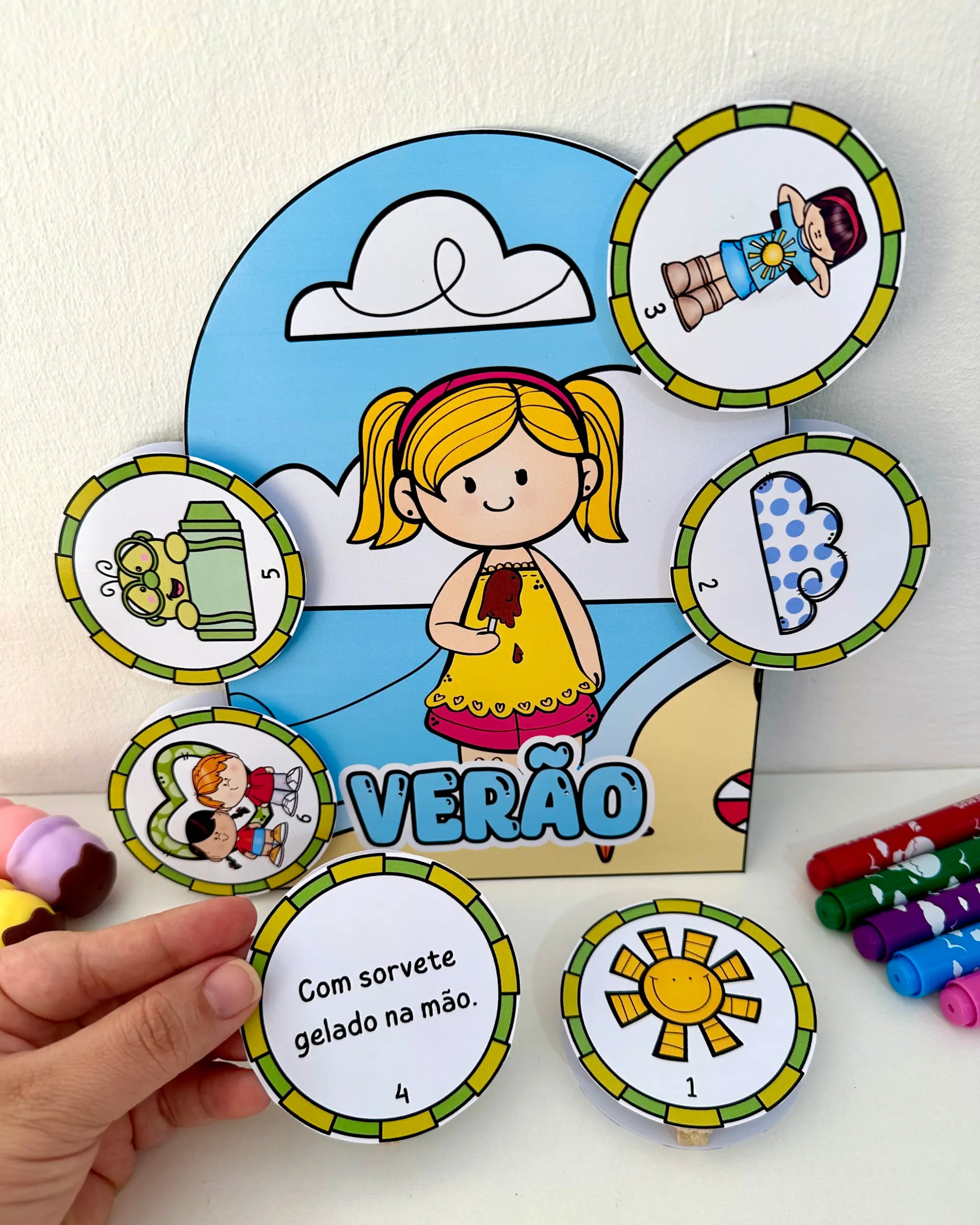 Kit Luvas das Estações do Ano para Educação Infantil – Primavera, Verão, Outono e Inverno — amostra 3: Recurso pedagógico…