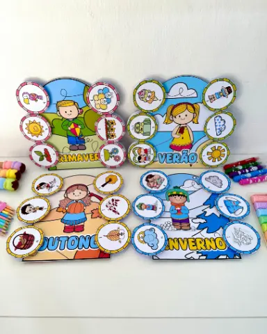 Kit Luvas das Estações do Ano para Educação Infantil – Primavera, Verão, Outono e Inverno — capa do material