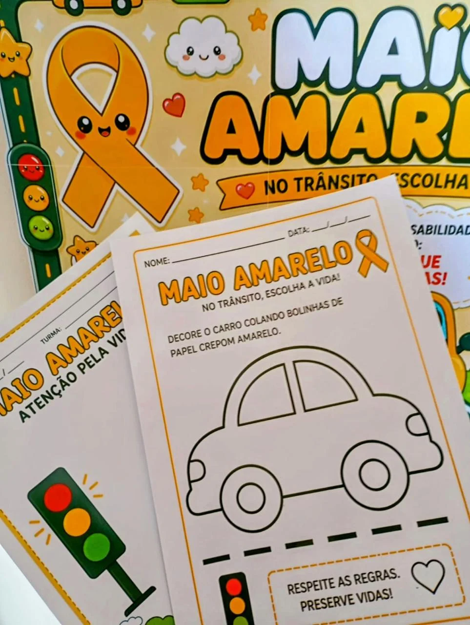 Kit Maio Amarelo Educação para o Trânsito | Atividades e Painel para Imprimir — Datas comemorativas para Educação Infantil:…