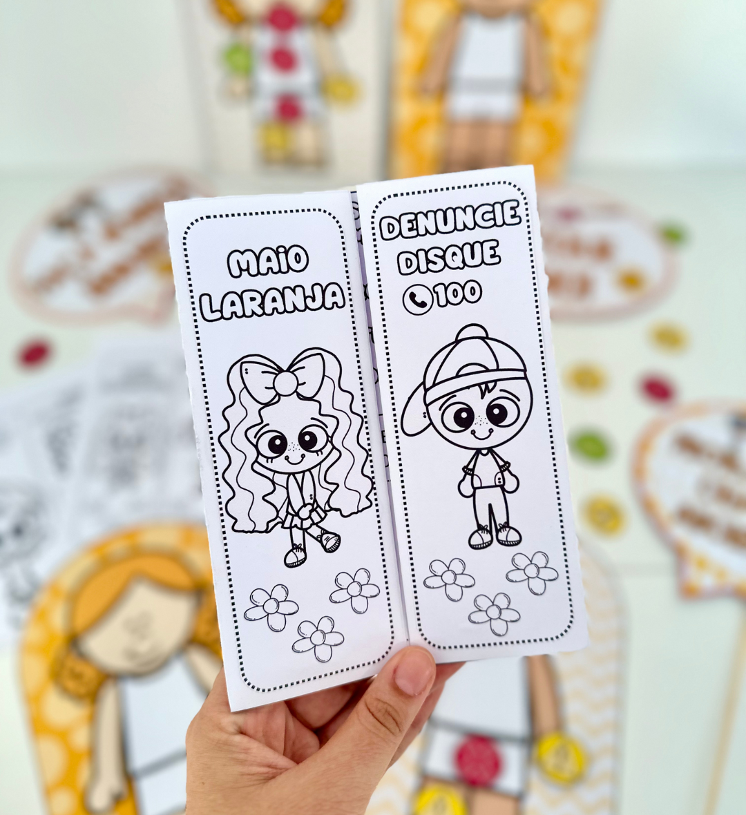 Kit Maio Laranja em PDF para Educação Infantil — amostra 5: Aborde o Maio Laranja na Educação Infantil com recursos visuais…
