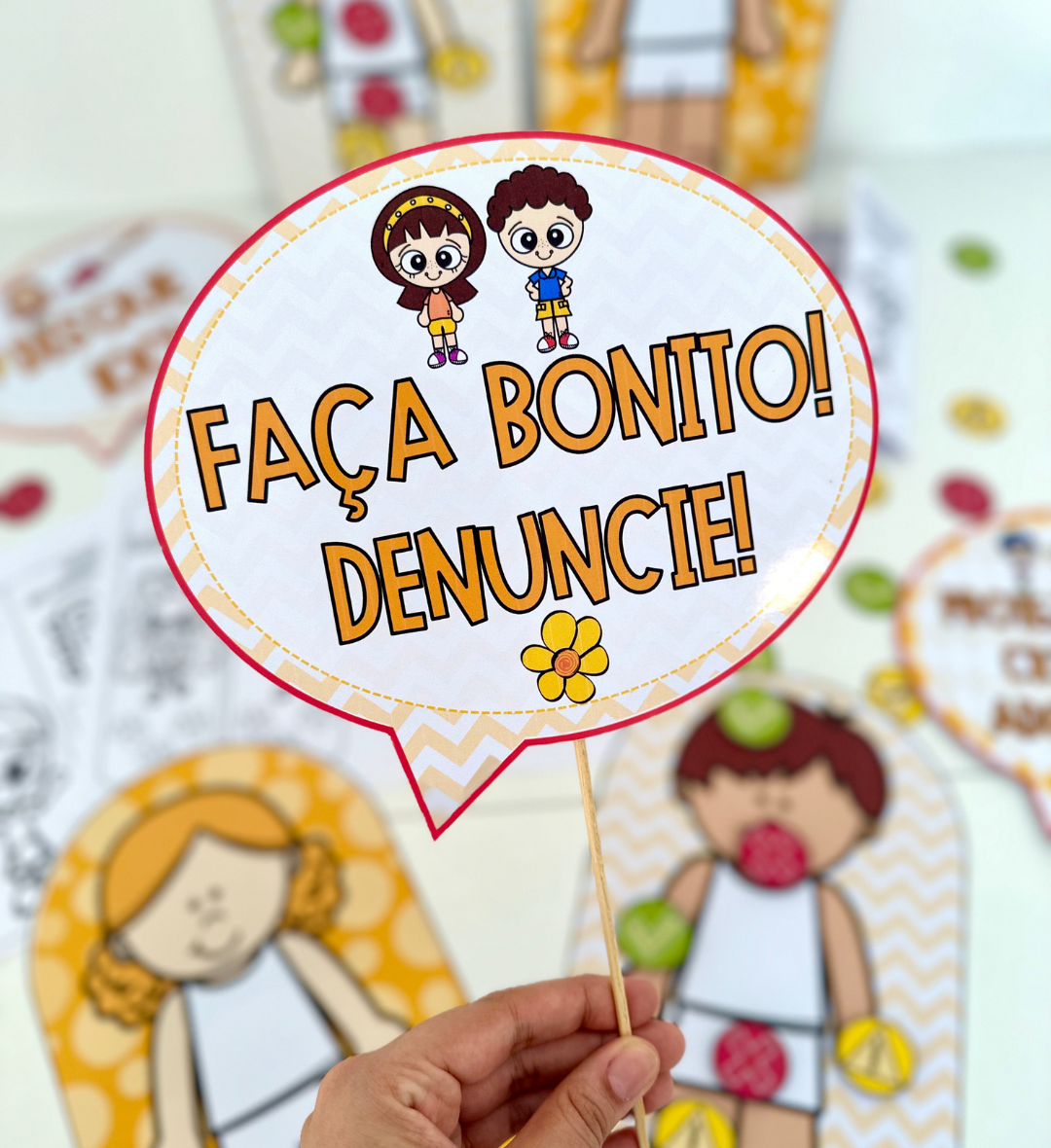 Kit Maio Laranja em PDF para Educação Infantil — amostra 7: Aborde o Maio Laranja na Educação Infantil com recursos visuais…