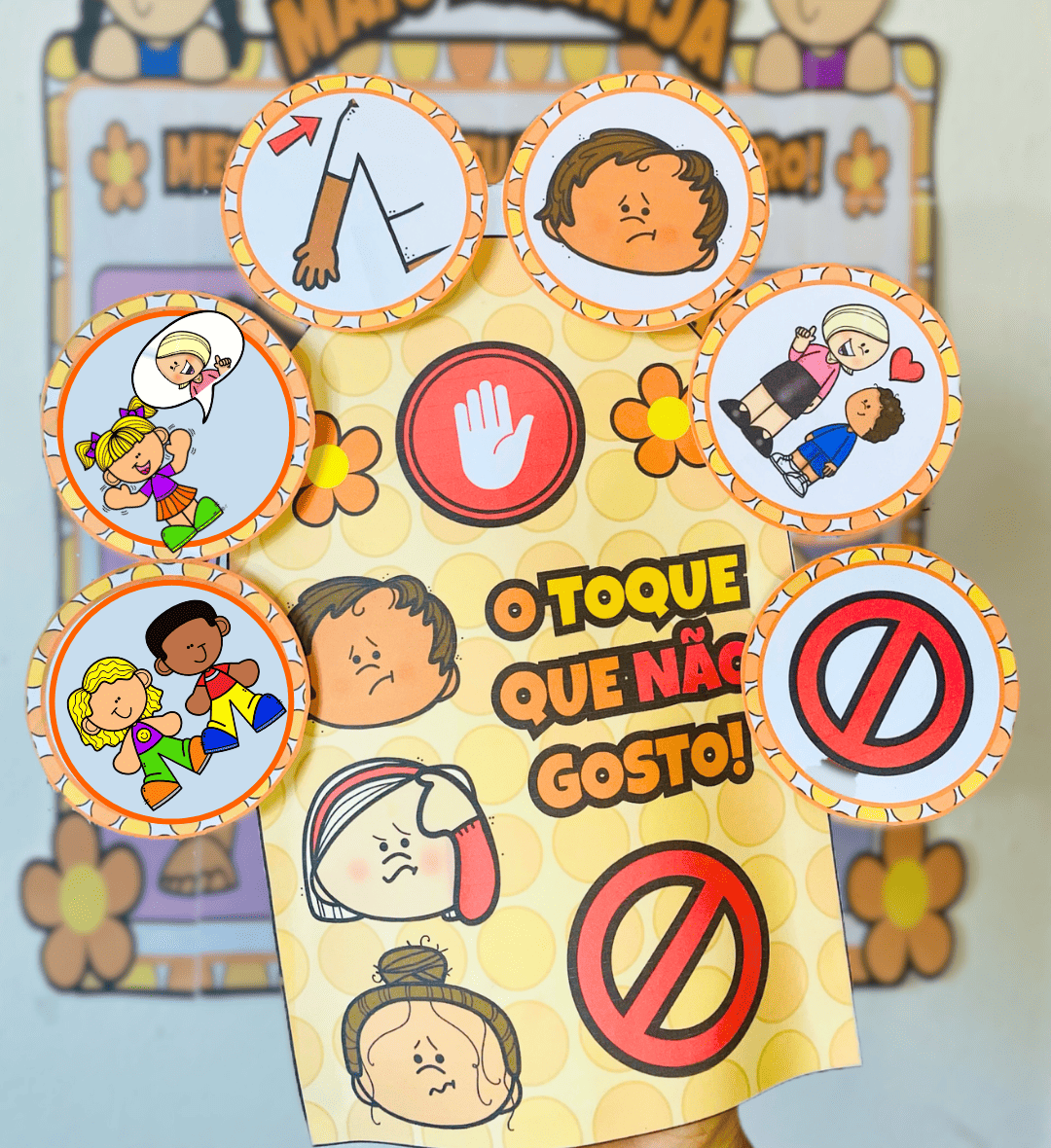 Kit Maio Laranja: Faça Bonito e Cuidado com o Corpo — amostra 3: Como usar em sala de aula
