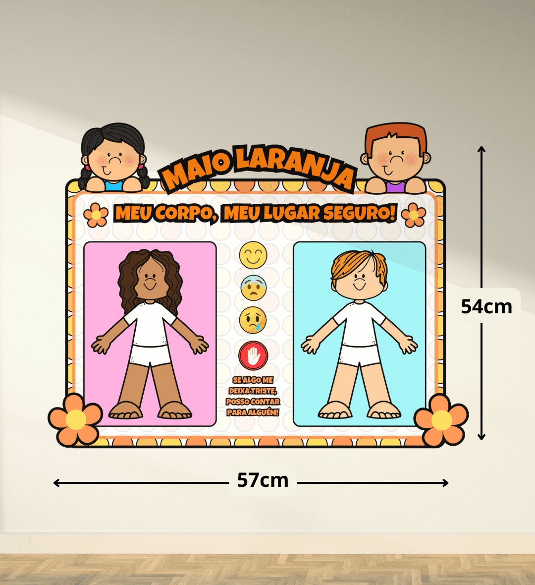 Kit Maio Laranja: Faça Bonito e Cuidado com o Corpo — amostra 5: Aborde proteção corporal e respeito aos limites com…