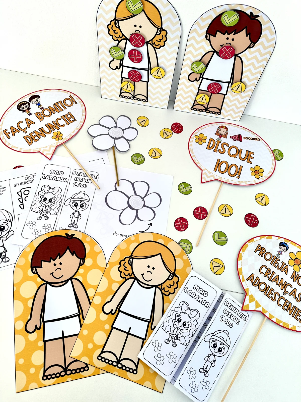 Kit maio laranja – PDF para Imprimir | Educação Infantil — amostra 3: Formato e entrega