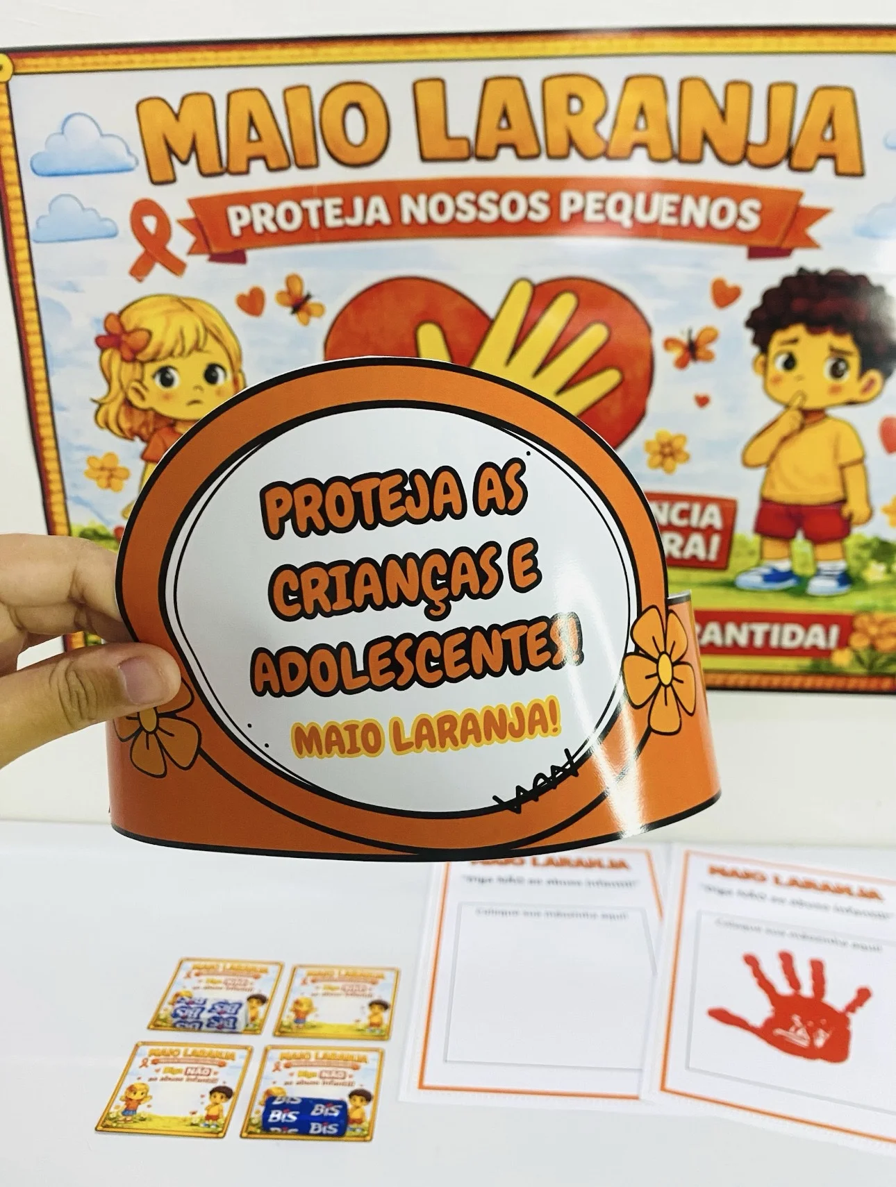 Kit maio laranja — amostra 3: Mini Kit Maio Laranja 🧡 Um recurso lúdico e educativo para trabalhar a conscientização com…