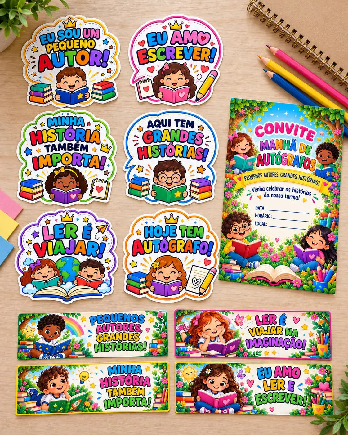 Kit Manhã de Autógrafos – Painel, Certificados Produção Textual — amostra 4: 🧠 HABILIDADES DESENVOLVIDAS
