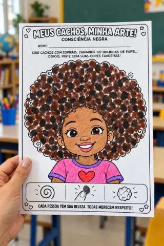 Kit Mãozinhas da Consciência Negra — amostra 1: Painéis ampliados e atividades artísticas para trabalhar identidade,…