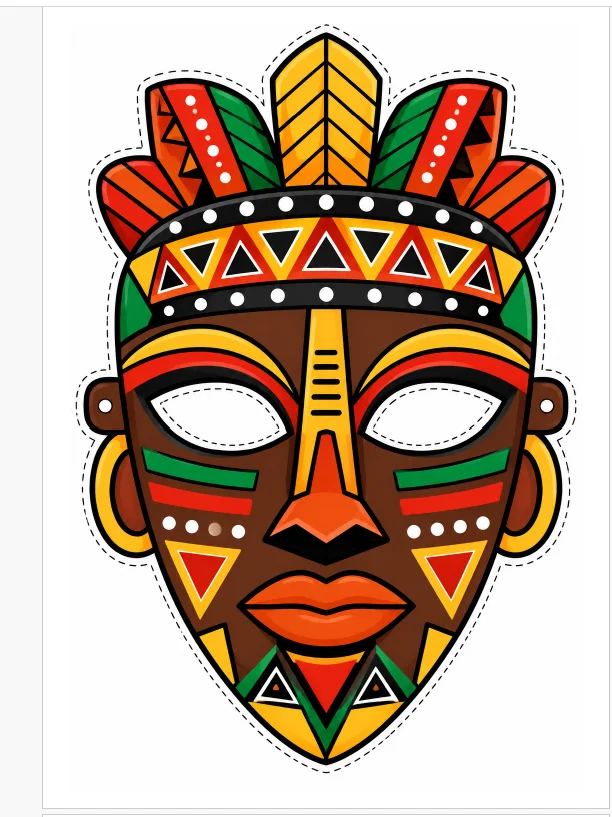 🌍✨ KIT MÁSCARAS AFRICANAS ✨🌍- ANOS INICIAIS — amostra 1: O Kit Máscaras Africanas é um recurso visual e divertido para…