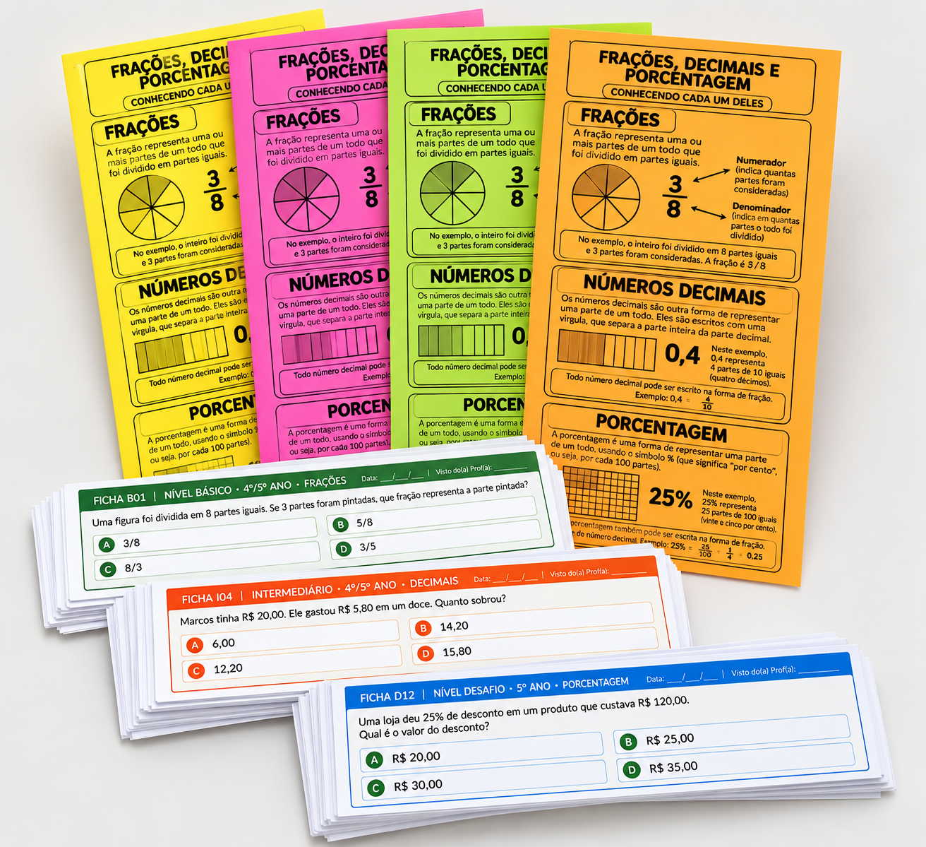 Kit Matemática em Foco — Frações, Decimais e Porcentagem|4º e 5º ano — amostra 1: KIT MATEMÁTICA EM FOCO – FRAÇÕES,…
