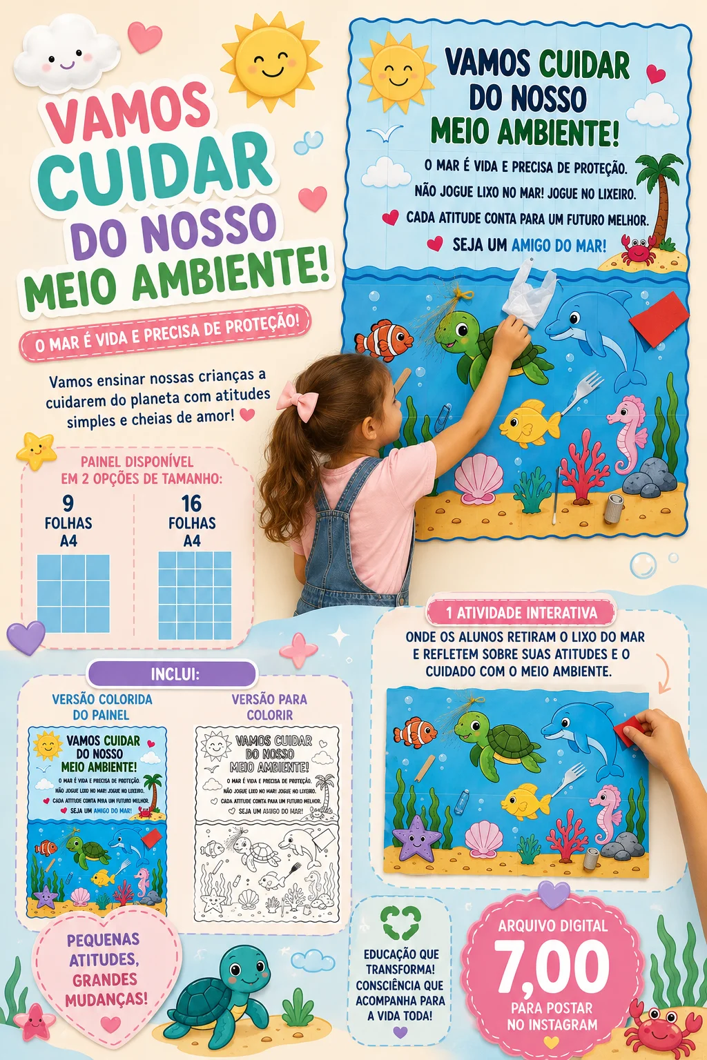 Kit meio ambiente — Atividades para Educação Infantil: 🌎🐢 Vamos cuidar do nosso meio ambiente de forma divertida e…