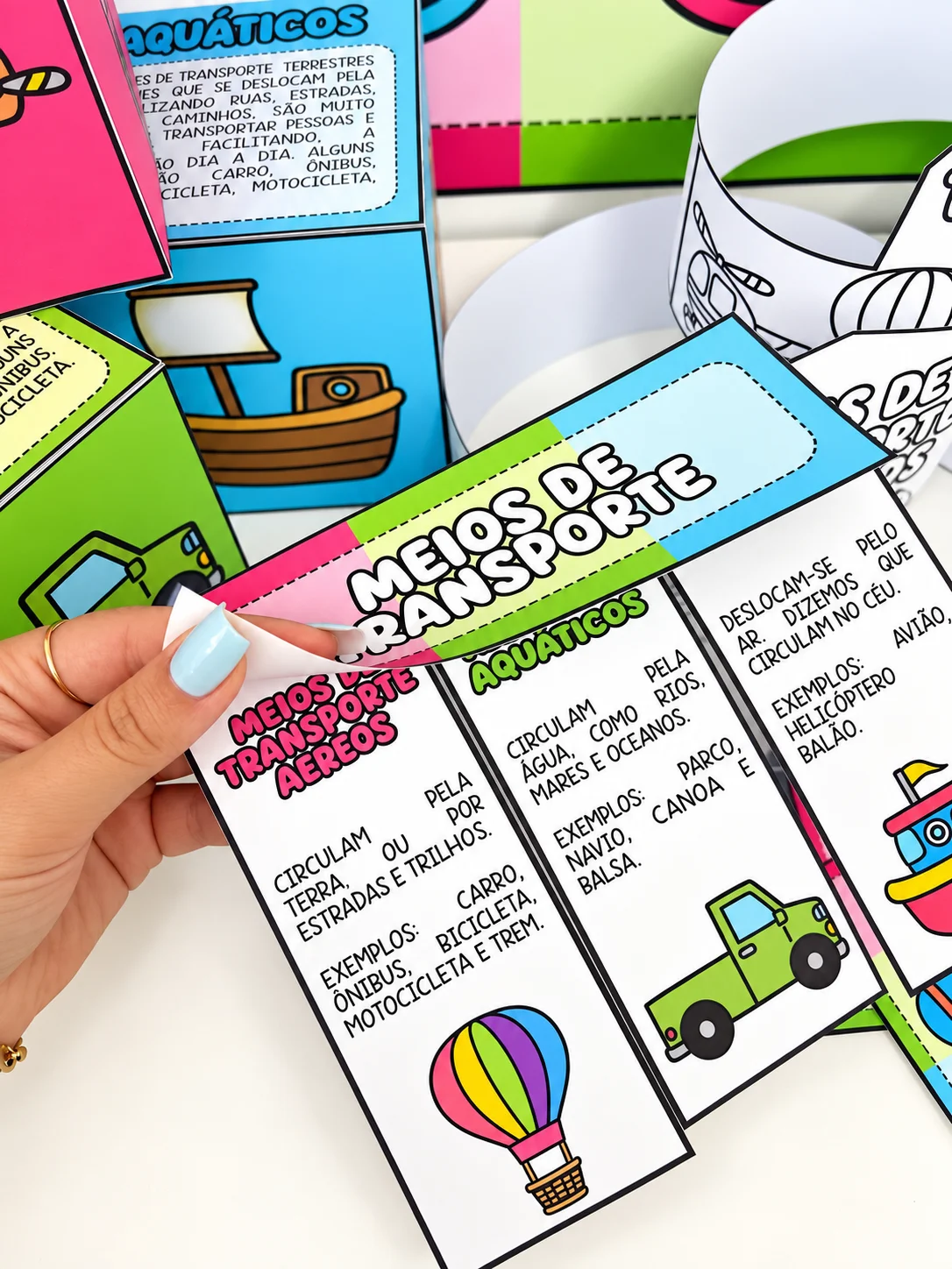 Kit Meios de Transporte – Atividades para Educação Infantil — amostra 1: O que vem no material Kit Meios de Transporte – Atividades para Educação Infantil — amostra 1: O que vem no material