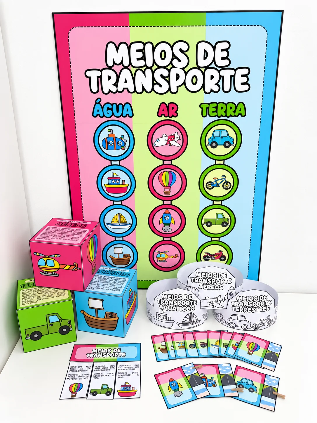 Kit Meios de Transporte – Atividades para Educação Infantil — capa do material
