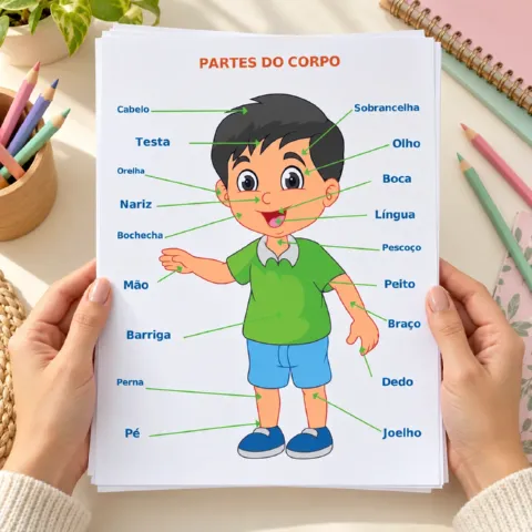 Kit Meu Corpo e os Cinco Sentidos: Atividades Educativas Infantis — amostra 2: O que está incluso Kit Meu Corpo e os Cinco Sentidos: Atividades Educativas Infantis — amostra 2: O que está incluso