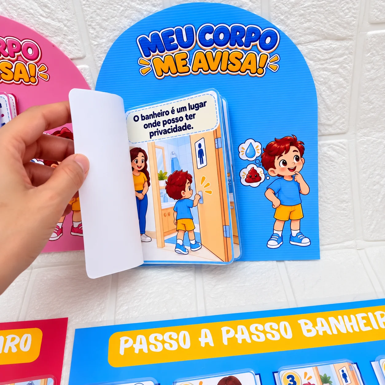 Kit Meu Corpo Me Avisa! História Social e Painéis Passo a Passo do Banheiro | Menina e Menino | PDF — amostra 3: 2. Painel…