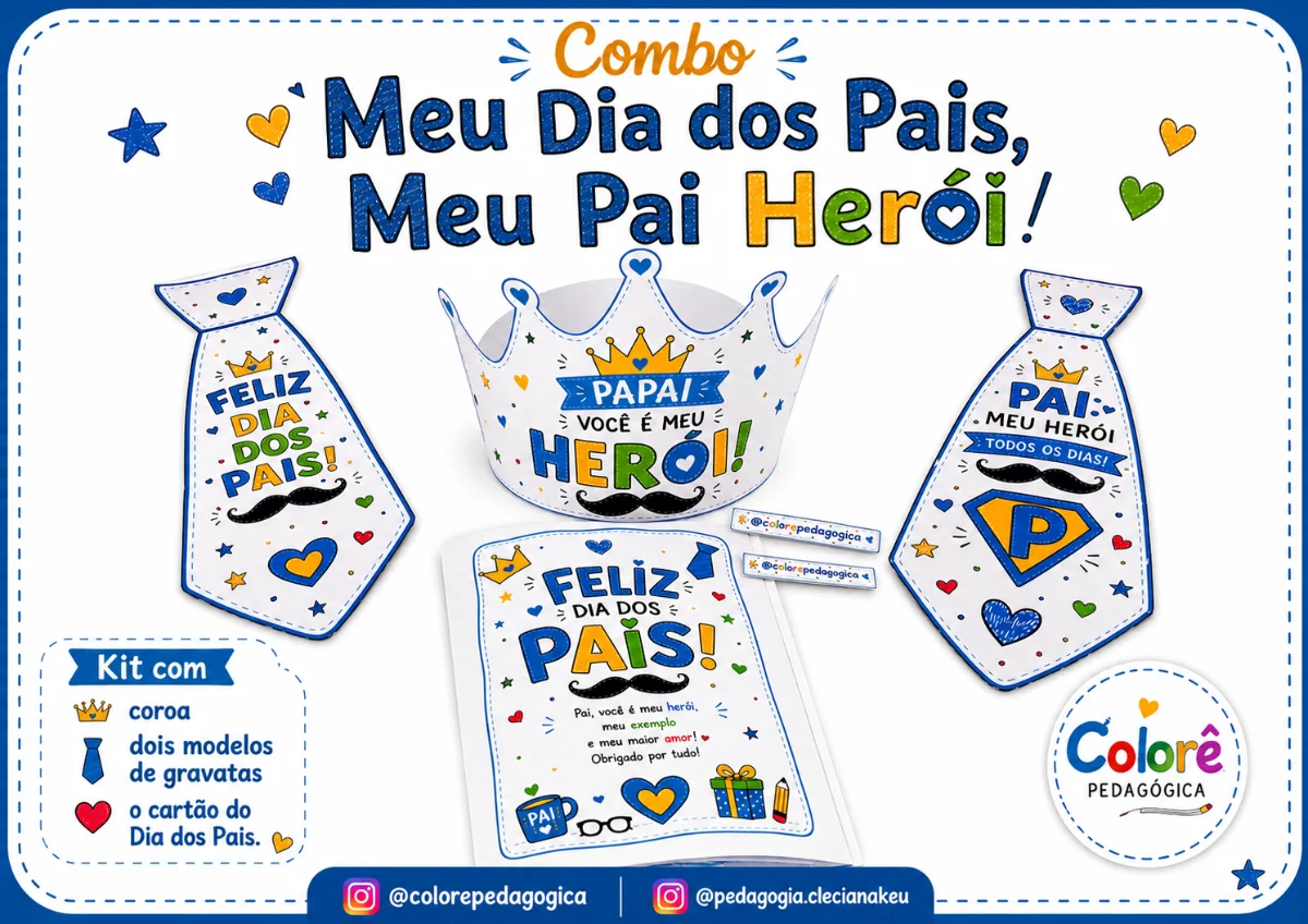 Kit Meu pai Herói. O Kit Meu Pai Herói foi criado para transformar — capa do material