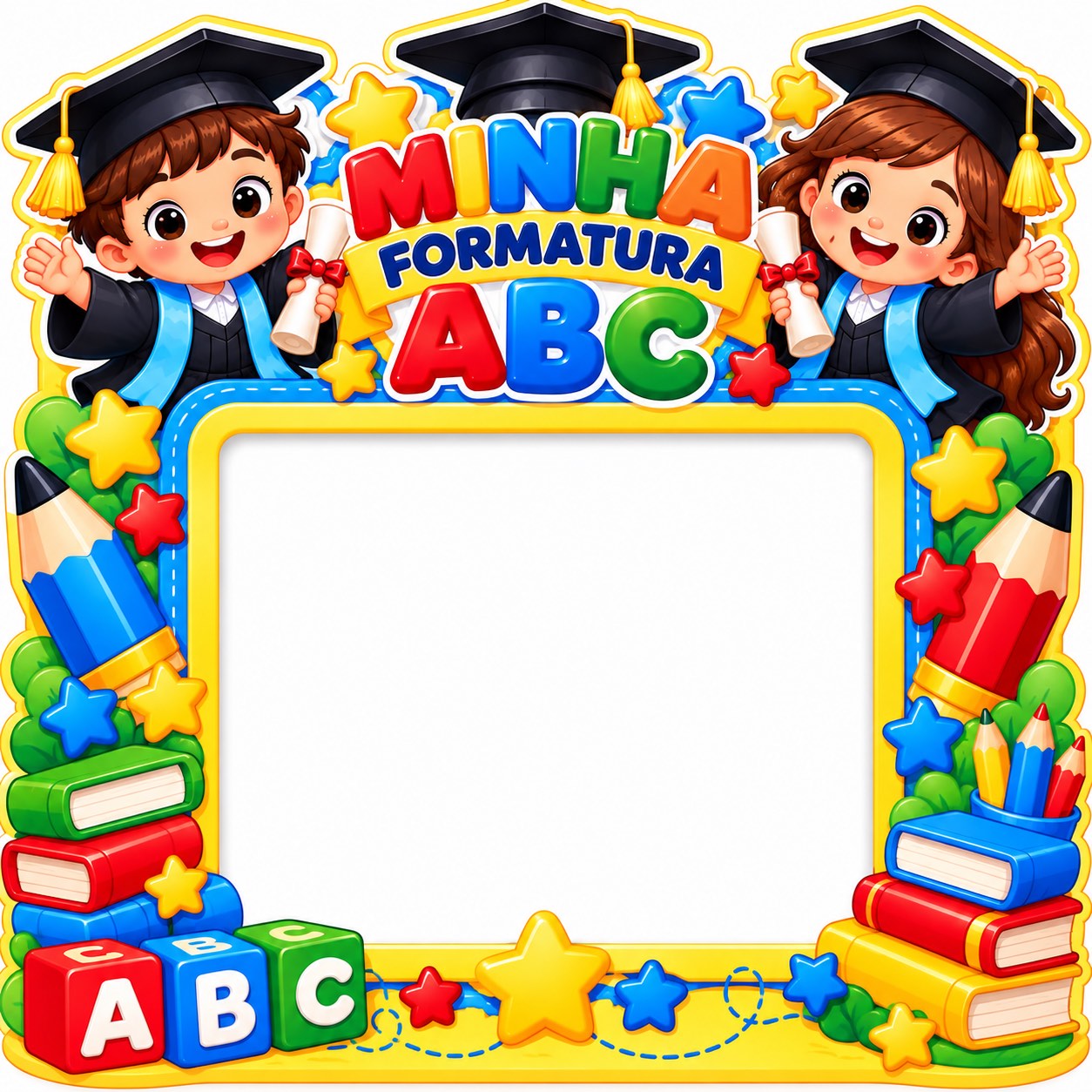 Kit Minha Formatura ABC: Painel, Certificado, Diploma e Lembrancinhas — amostra 5: Um kit completo e encantador para…
