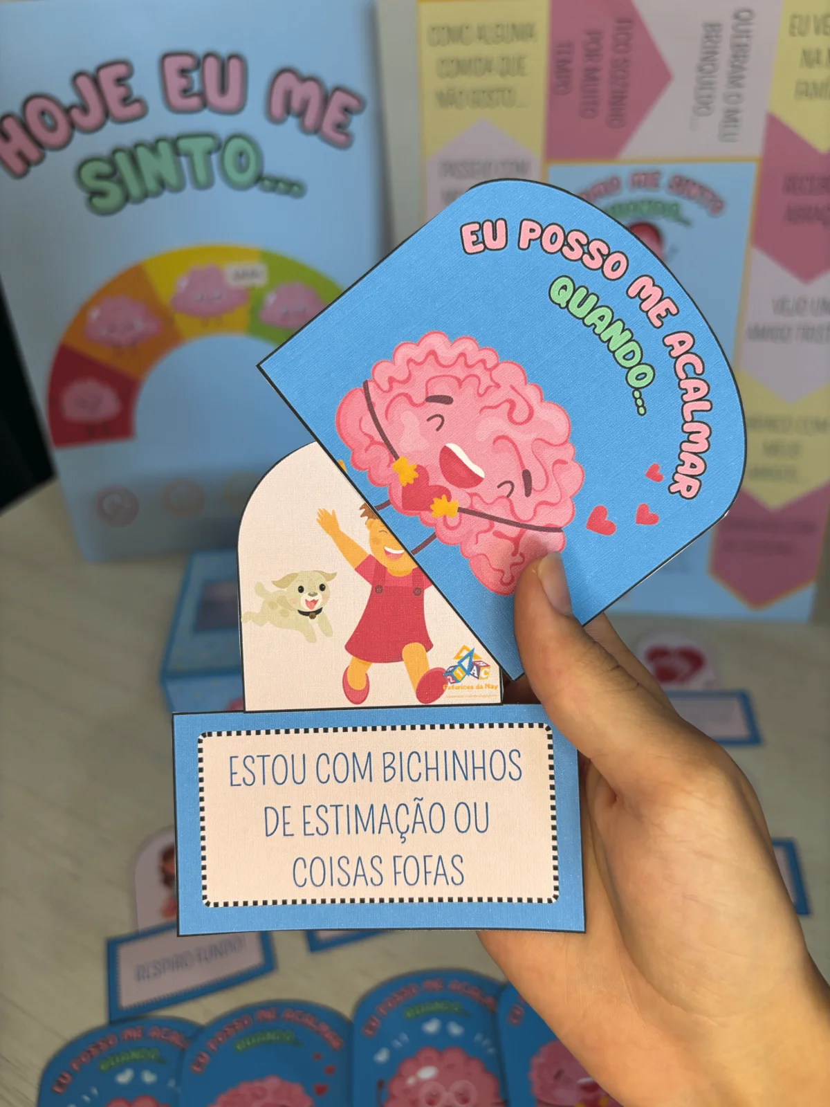 KIT MINHAS EMOÇÕES — EU POSSO ME ACALMAR QUANDO... — amostra 2: O Kit Minhas Emoções foi pensado para ajudar a criança a…