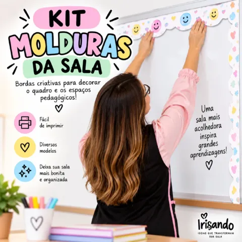 KIT MOLDURAS DA SALA | Deixe seu quadro muito mais bonito! — amostra 1: Transforme a decoração da sua sala de aula de forma…