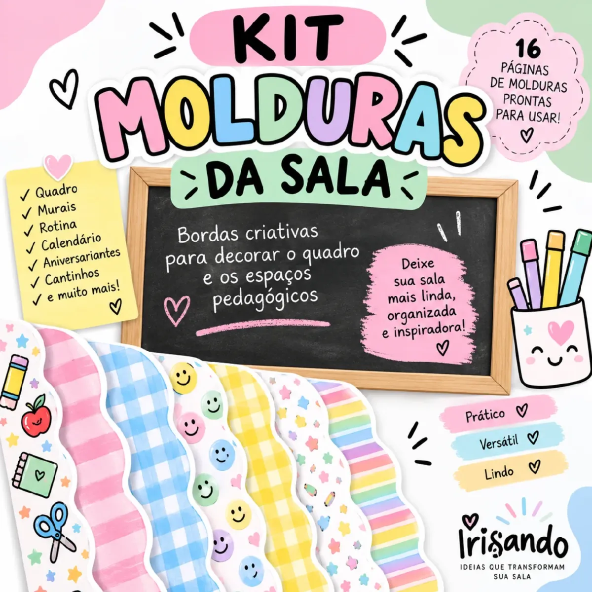 KIT MOLDURAS DA SALA | Deixe seu quadro muito mais bonito! — Alfabetização para Educação Infantil: ✨ 16 páginas de molduras…