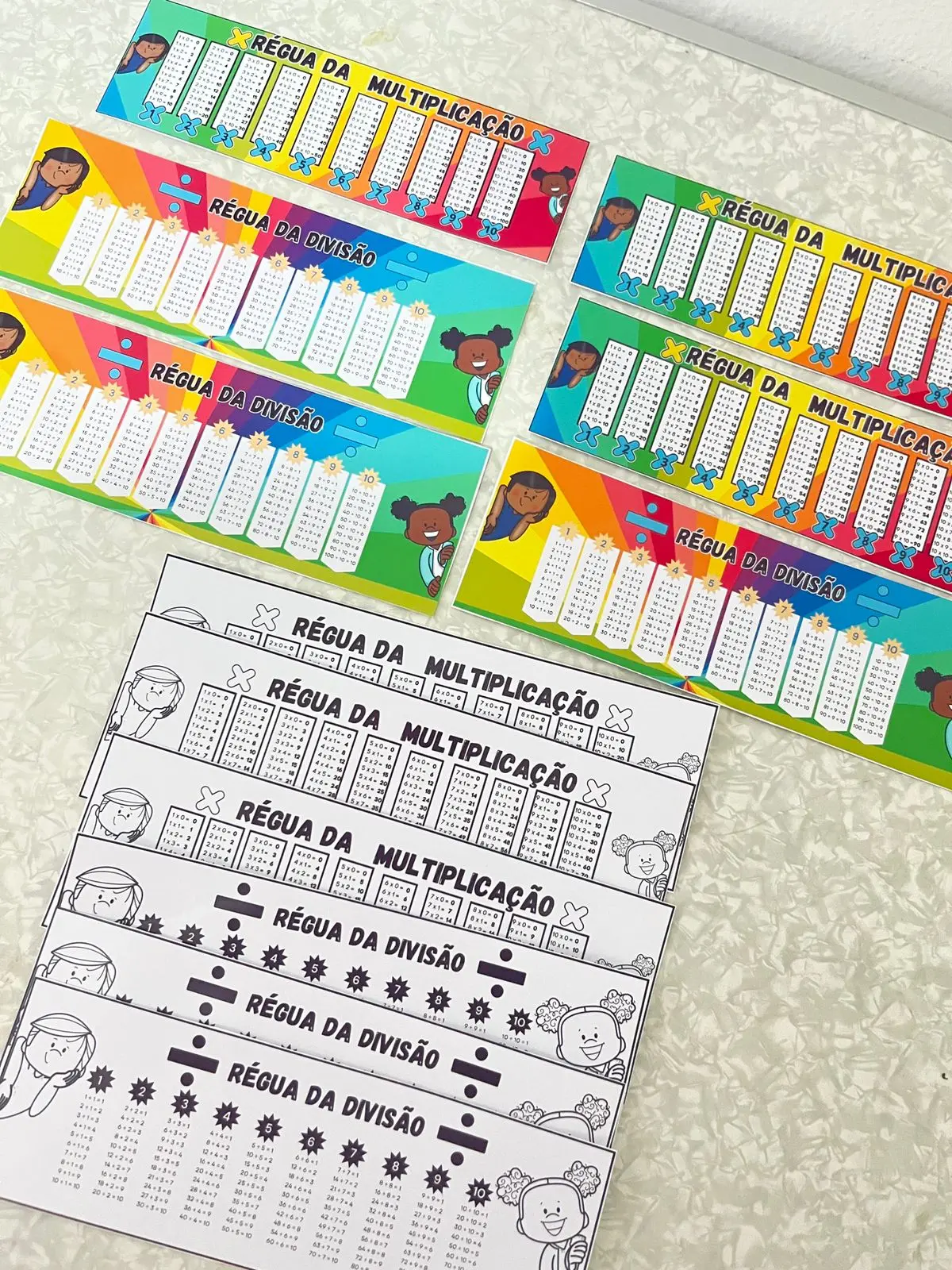 Kit Multiplicação e Divisão – Painéis, Tabuadas e Réguas Pedagógicas — amostra 2: Material pedagógico completo para…