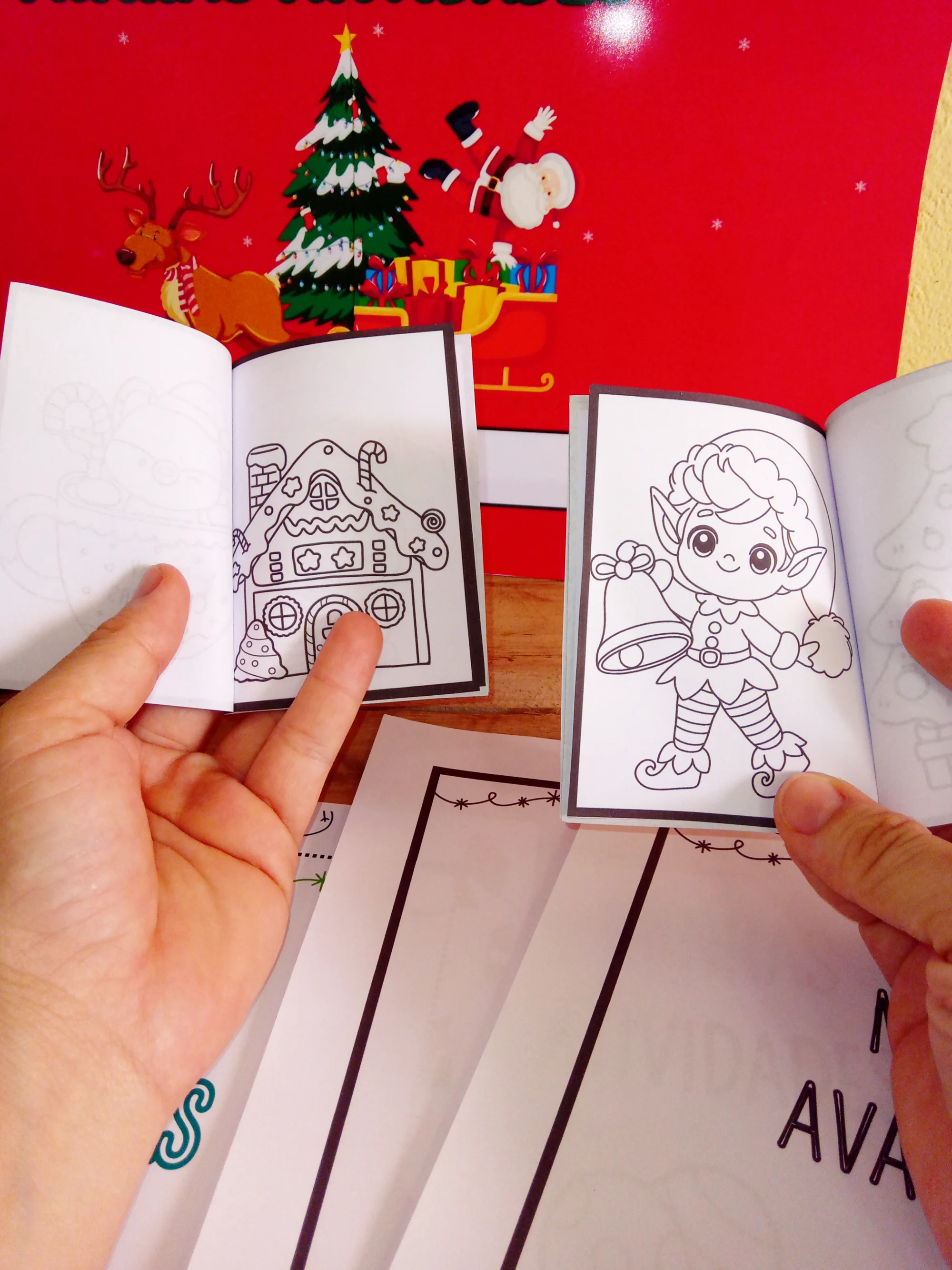 Kit Natalino para Imprimir: Lembrancinhas e Atividades — amostra 7: Kit natalino para imprimir com ponteiras de lápis,…
