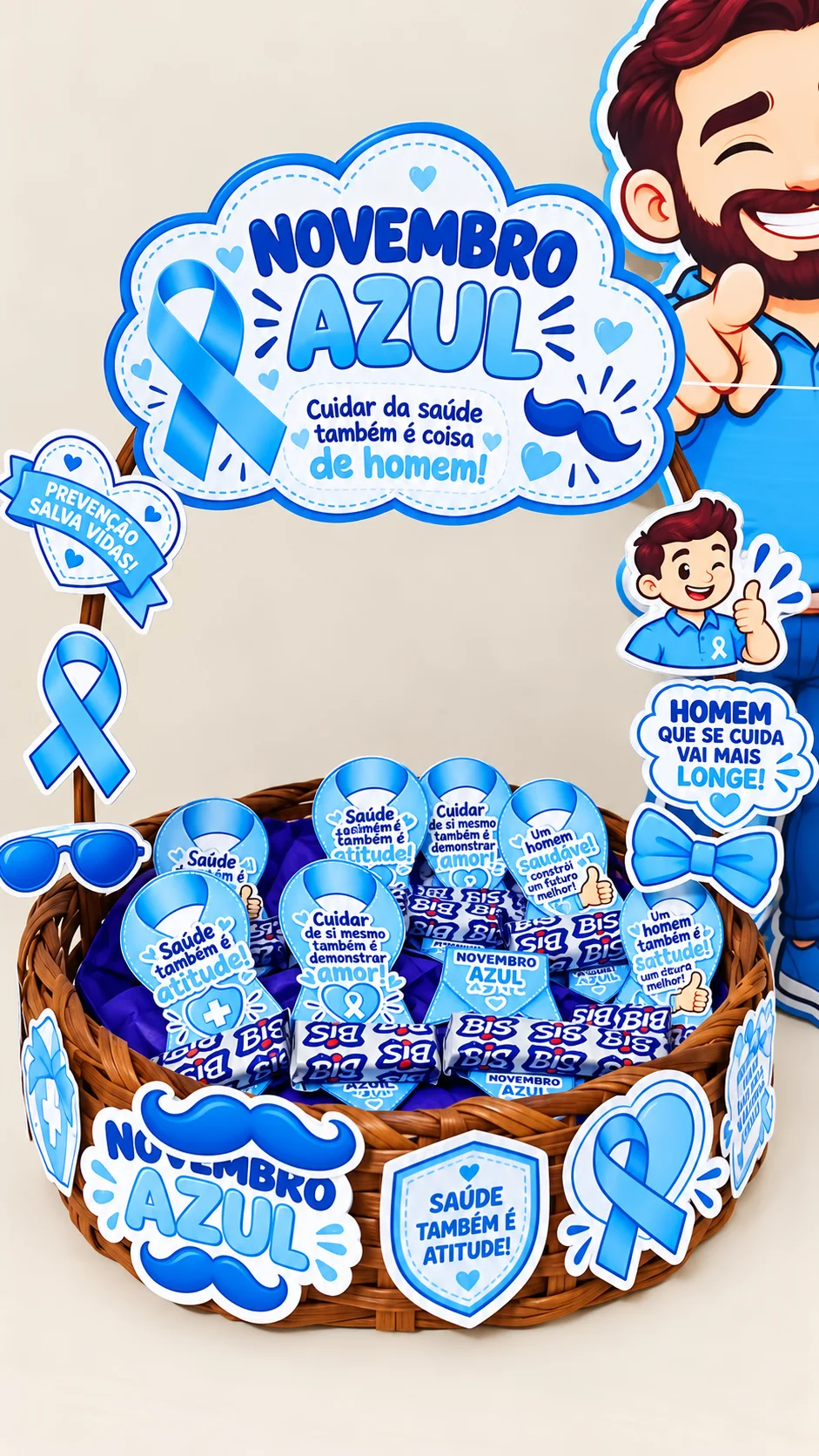 Kit Novembro Azul – Cuidando da Saúde do Homem — amostra 3: 📌 O kit contém