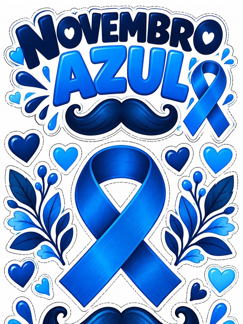 Kit Novembro Azul – Decoração para Bambolê | Painel e Fotos — amostra 1: Kit Novembro Azul para decorar bambolê em escolas,…