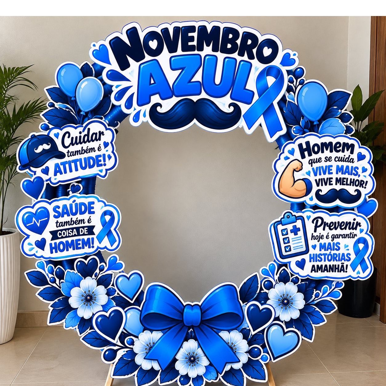 Kit Novembro Azul – Decoração para Bambolê | Painel e Fotos — capa do material