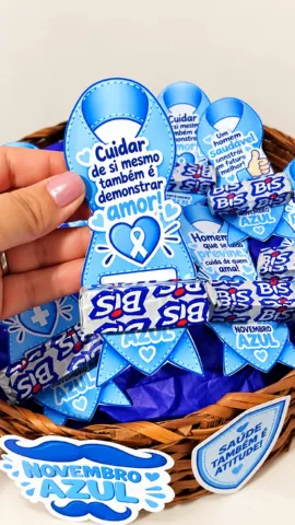 Kit Novembro Azul – para Conscientização da Saúde do Homem — amostra 6: O kit reúne mini painel, cestinha temática e…