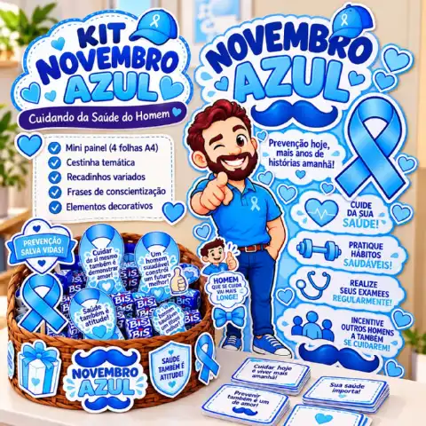 Kit Novembro Azul – para Conscientização da Saúde do Homem — capa do material