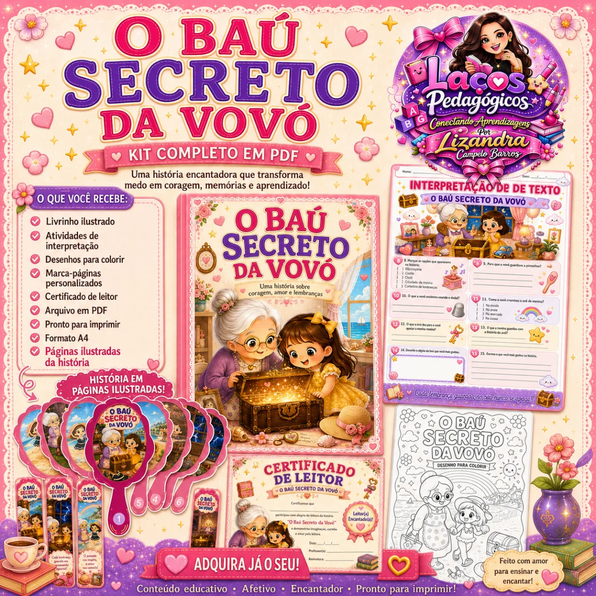 Kit - O Baú Secreto da Vovó — Alfabetização para Educação Infantil: O BAÚ SECRETO DA VOVÓ Um material encantador, afetivo e…