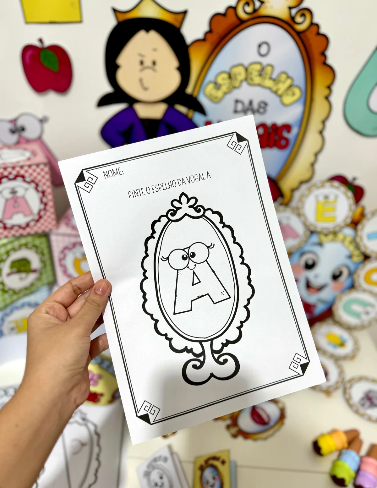 Kit O Espelho das Vogais – PDF para Imprimir | Educação Infantil — amostra 1: O que vem no material