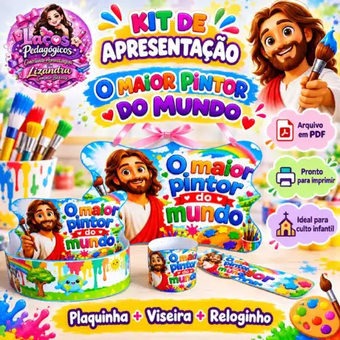 Kit O Maior Pintor do Mundo – para Culto Infantil — capa do material