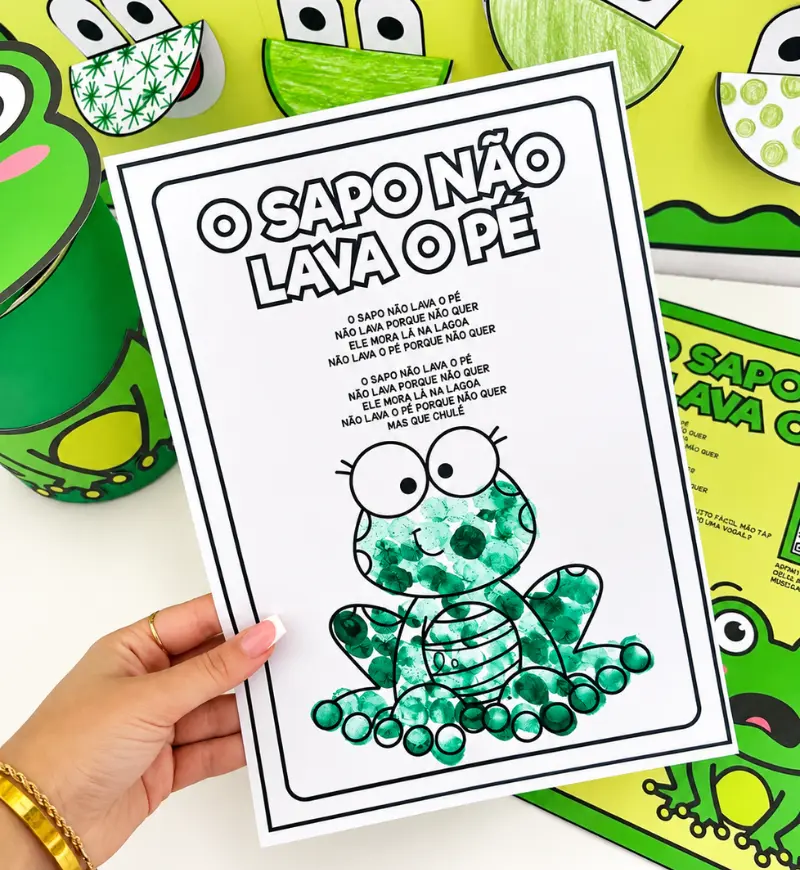 Kit O Sapo Não Lava o Pé | Arquivo em PDF Educação Infantil — amostra 2: Um material lúdico e interativo inspirado na…
