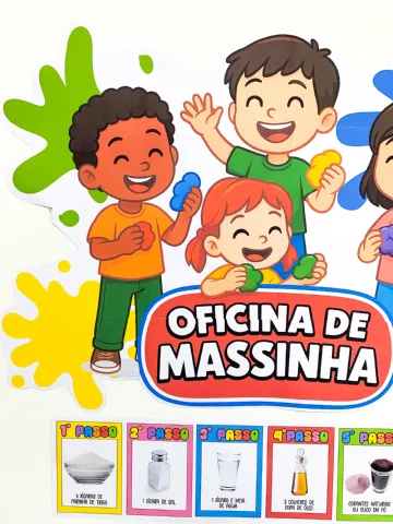 Kit Oficina de Massinha para Educação Infantil — amostra 1: O que está incluso