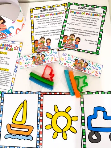 Kit Oficina de Massinha para Educação Infantil — amostra 5: Organize uma oficina de massinha com painel, receita, bilhete…