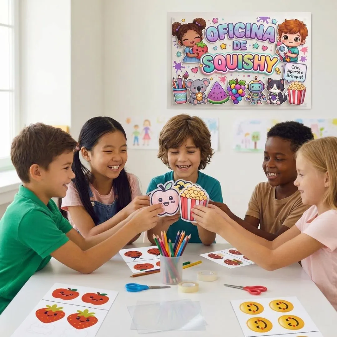 KIt Oficina de Paper Squishy / Squishy para o dia das crianças — Atividades para Educação Infantil: Oficina de Squishy e…