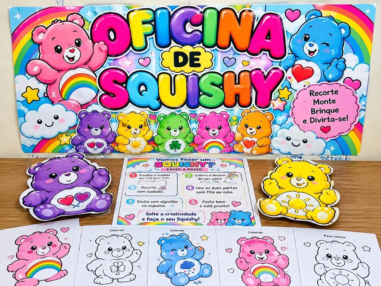 KIT OFICINA DE SQUISH-URSINHOS CARINHOSOS — Atividades para Todas as séries: 🌈 Prepare uma atividade fofa, divertida e…
