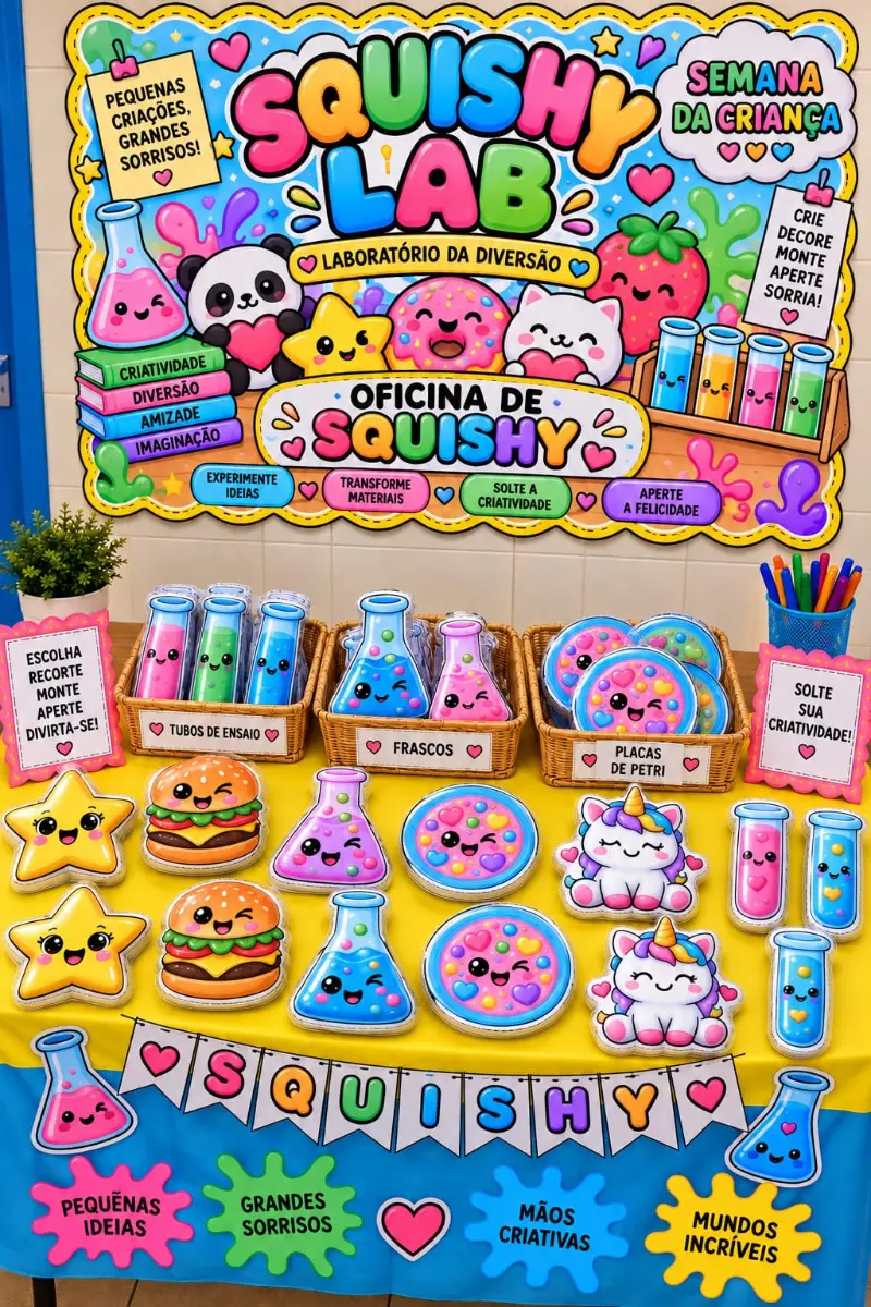 Kit Oficina de Squishy de Papel para Imprimir — amostra 1: Kit oficina de squishy para imprimir com 19 moldes de papel,…